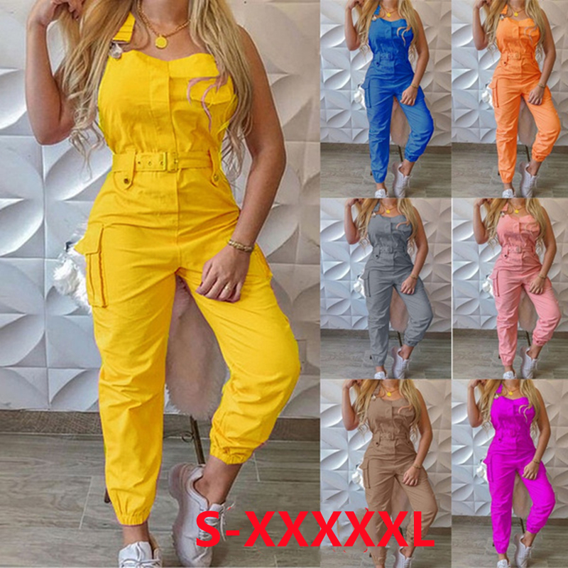10 Colors 2023 NEW Women Bodycon Jumpsuit Solid Casual Bodysuit Ladies Long Romper Overalls