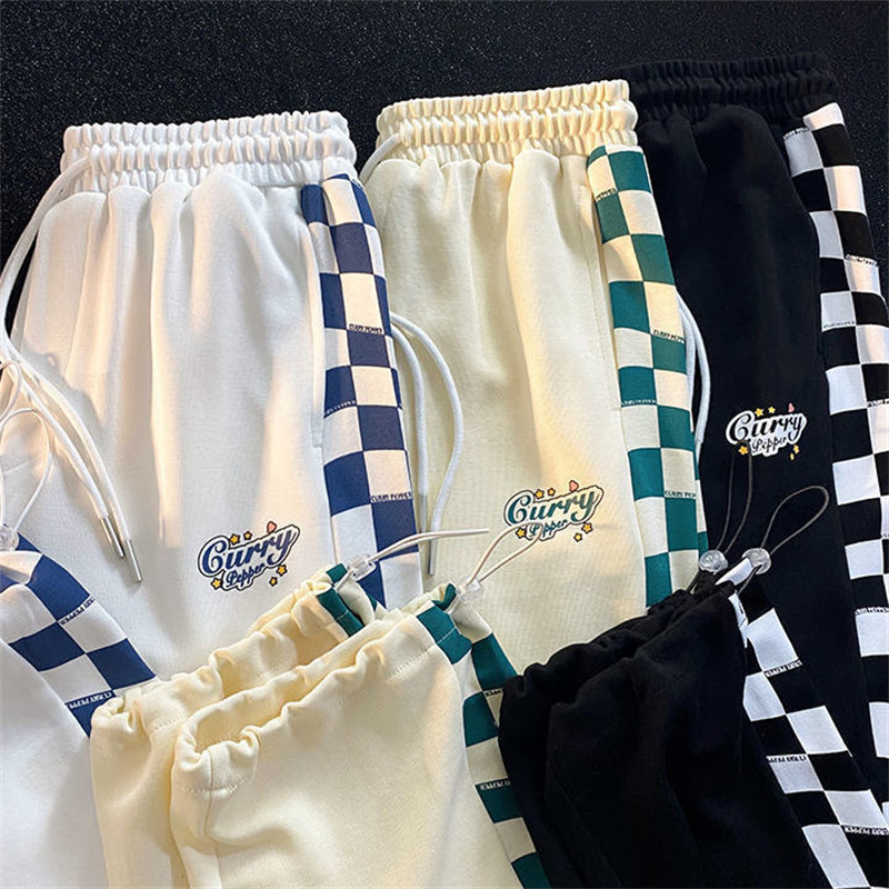 Men's trousers Lovers casual pants Retro chessboard pants for men and women Spring summer 2022 ins loose casual thin Leggings