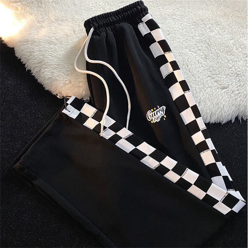 Men's trousers Lovers casual pants Retro chessboard pants for men and women Spring summer 2022 ins loose casual thin Leggings