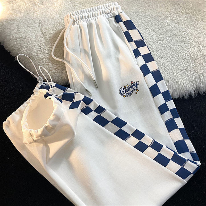 Men's trousers Lovers casual pants Retro chessboard pants for men and women Spring summer 2022 ins loose casual thin Leggings