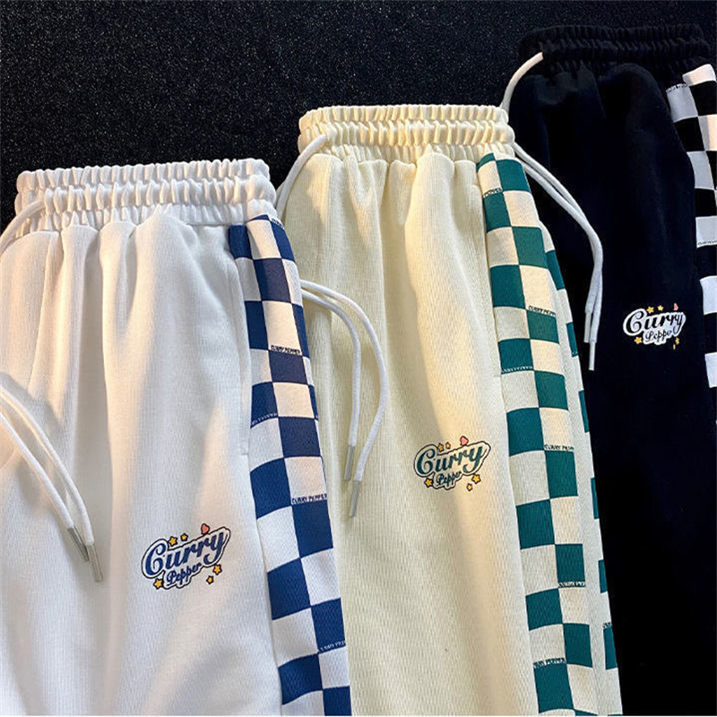 Men's trousers Lovers casual pants Retro chessboard pants for men and women Spring summer 2022 ins loose casual thin Leggings