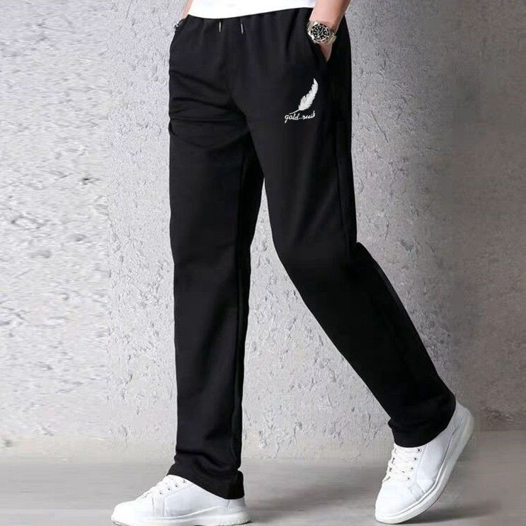 New men's casual trousers Men's sweat pants Straight pants Casual pants cropped pants