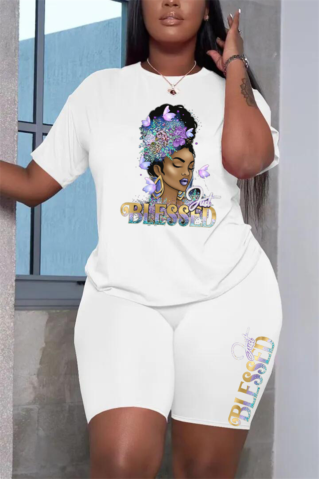 New African women's wear Printed casual two-piece set Stylish two-piece outfits