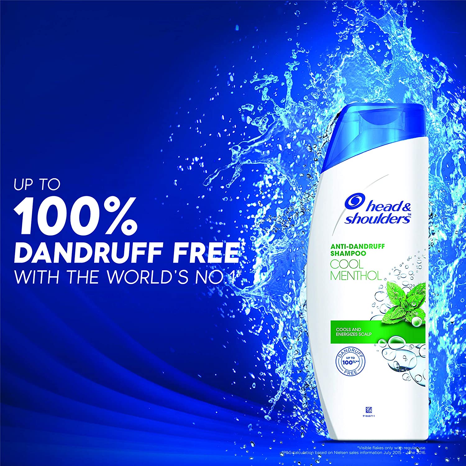 Head & Shoulders Menthol Refresh Anti-Dandruff Shampoo.Formulated With Natural Menthol, Provides Cooling Sensation and Revitalizes Hair & Scalp with a 3-action formula Cleanse, Protect and Moisturize.