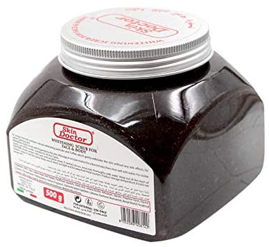 Skin Doctor Exfoliating Whitening Coffee Face and Body Scrub for Tan Removal & Soft-Smooth Skin for Women Removes Dirt & Dead Skin from Neck, Knees, Elbows & Arms-500ml.