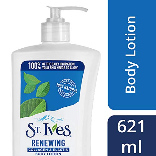 St. Ives Renewing Collagen Elastin Body Lotion with Soybean Oil, Organic Renewing Lotion for Smooth & Deeply Hydrated Skin-Paraben-Free & Non-Greasy-621ml.
