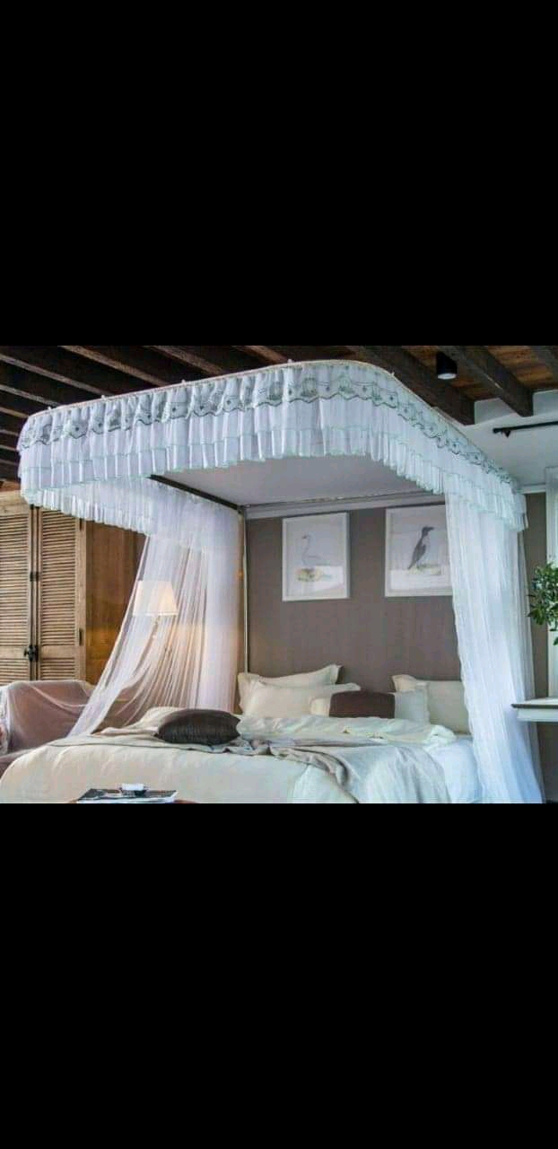 2stands/poles  mosquito nets with sliding rails.