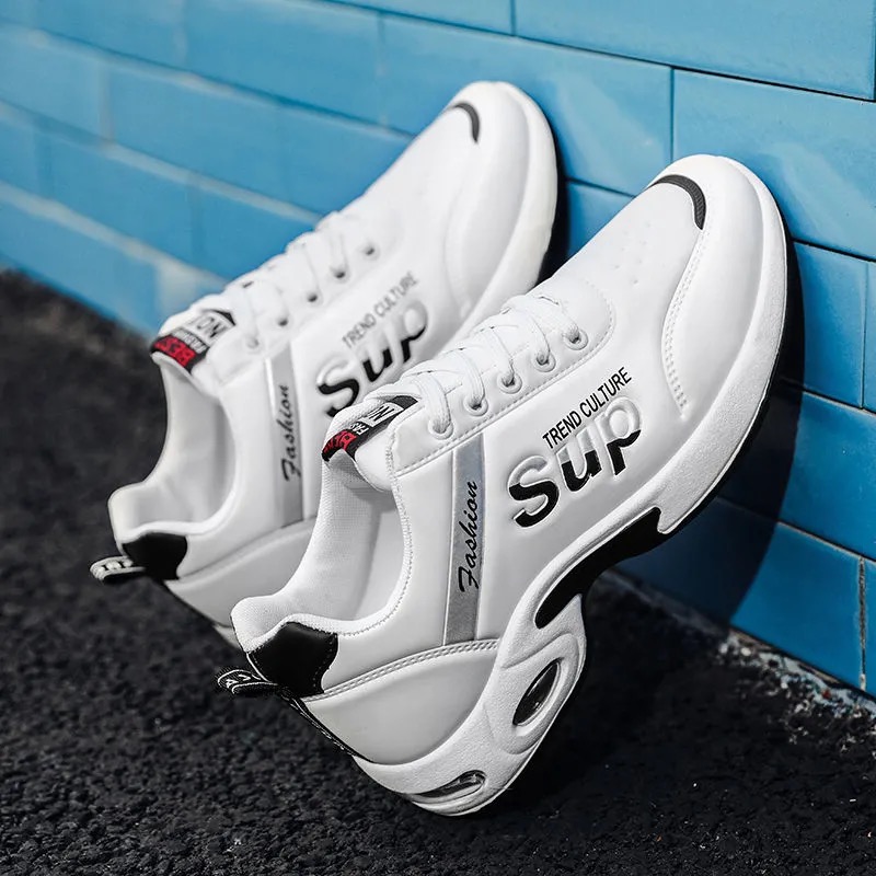 FEELING leather/mesh men&apos;s shoes waterproof and breathable trend casual shoes running shoes