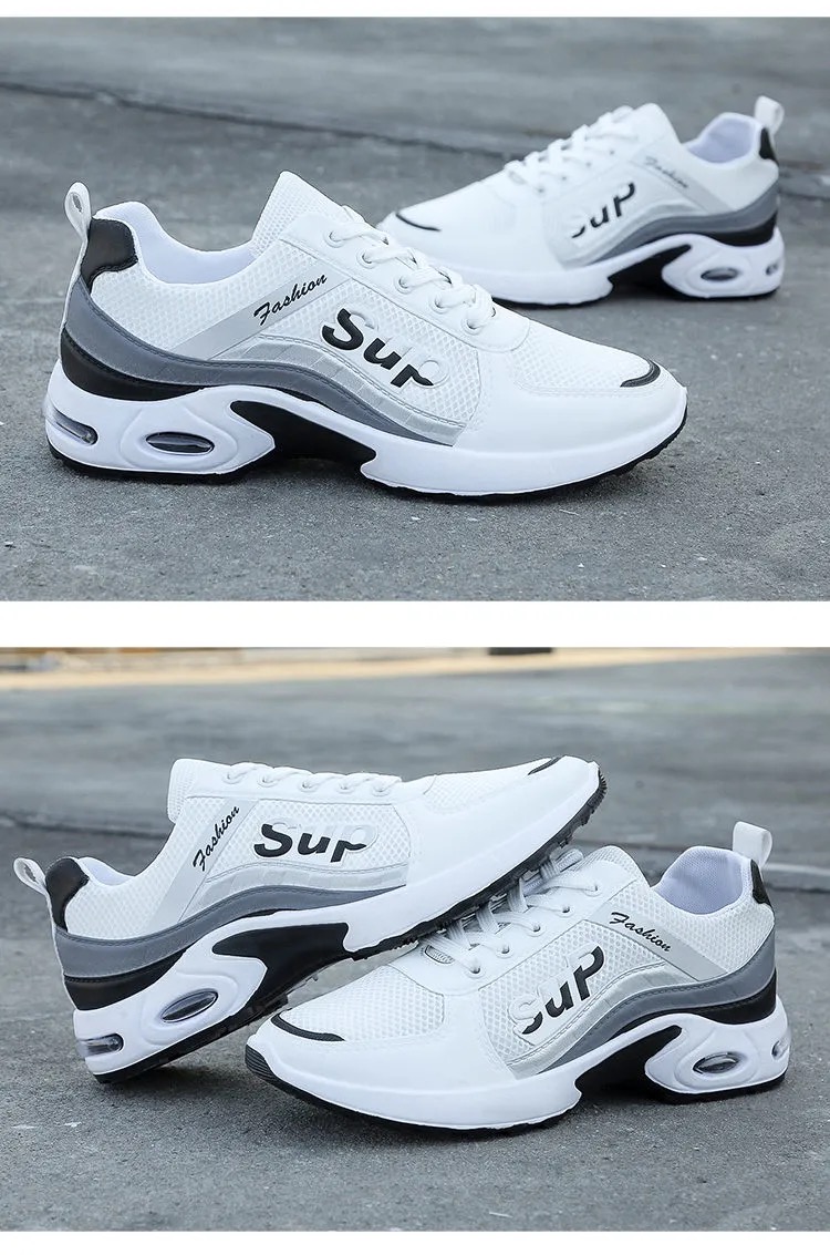 FEELING leather/mesh men&apos;s shoes waterproof and breathable trend casual shoes running shoes