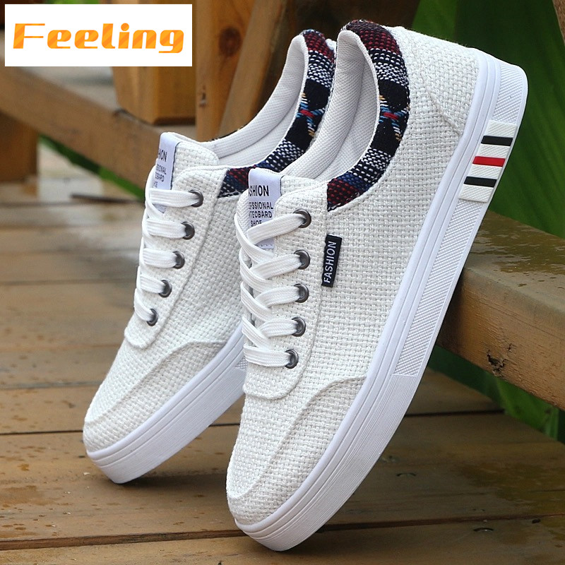 FEELING 2021 men&apos;s shoes trend canvas shoes breathable casual shoes linen shoes sports shoes