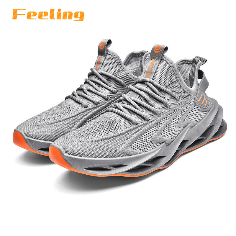 FEELNG fashion men&apos;s shoes 2021 breathable casual mesh sneakers out shoes