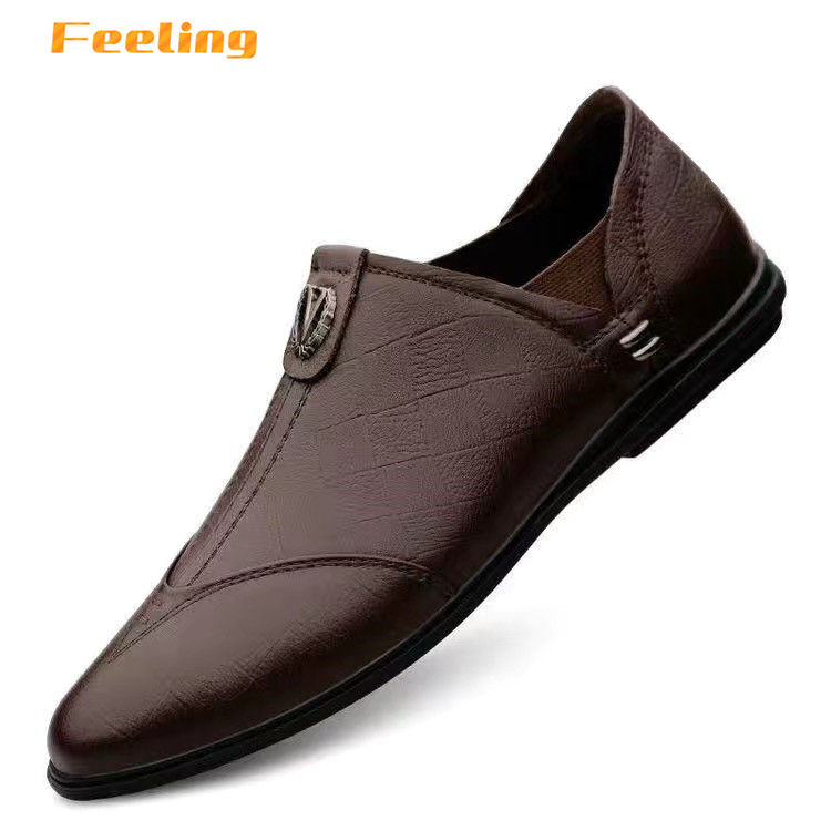 FEELING men&apos;s shoes leather shoes casual leather shoes men&apos;s Loafers &amp; Slip-Ons fashion men&apos;s shoes