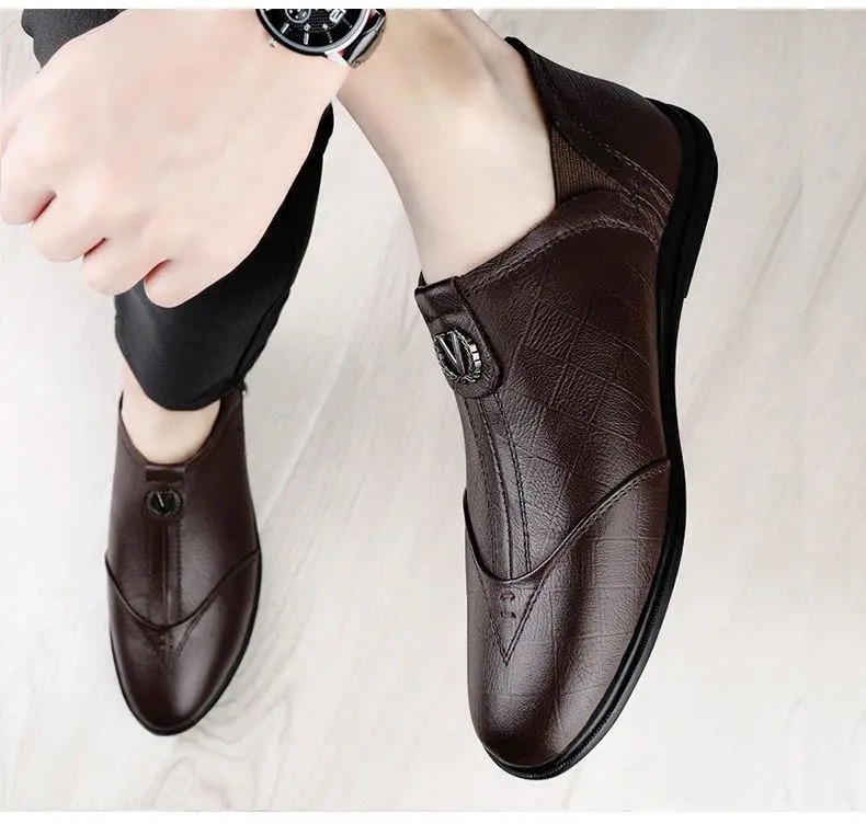 FEELING men&apos;s shoes leather shoes casual leather shoes men&apos;s Loafers &amp; Slip-Ons fashion men&apos;s shoes