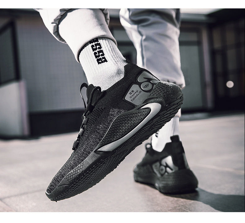 2021 men&apos;s shoes stretch cloth fashion sneakers black gold casual men&apos;s shoes running shoes