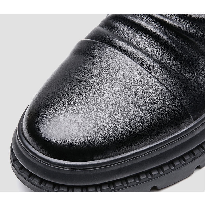 FEELING new men's boots casual Martin boots PU leather boots fashion men's shoes party men's boots work boots fashion men's shoes
