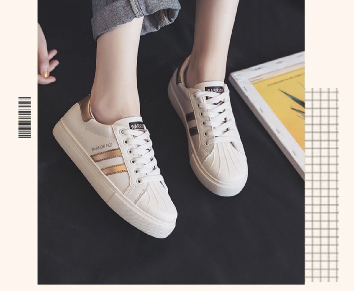 FEELING NEW women&apos;s shoes leather shell-toe flat breathable sneakers fashion sneakers