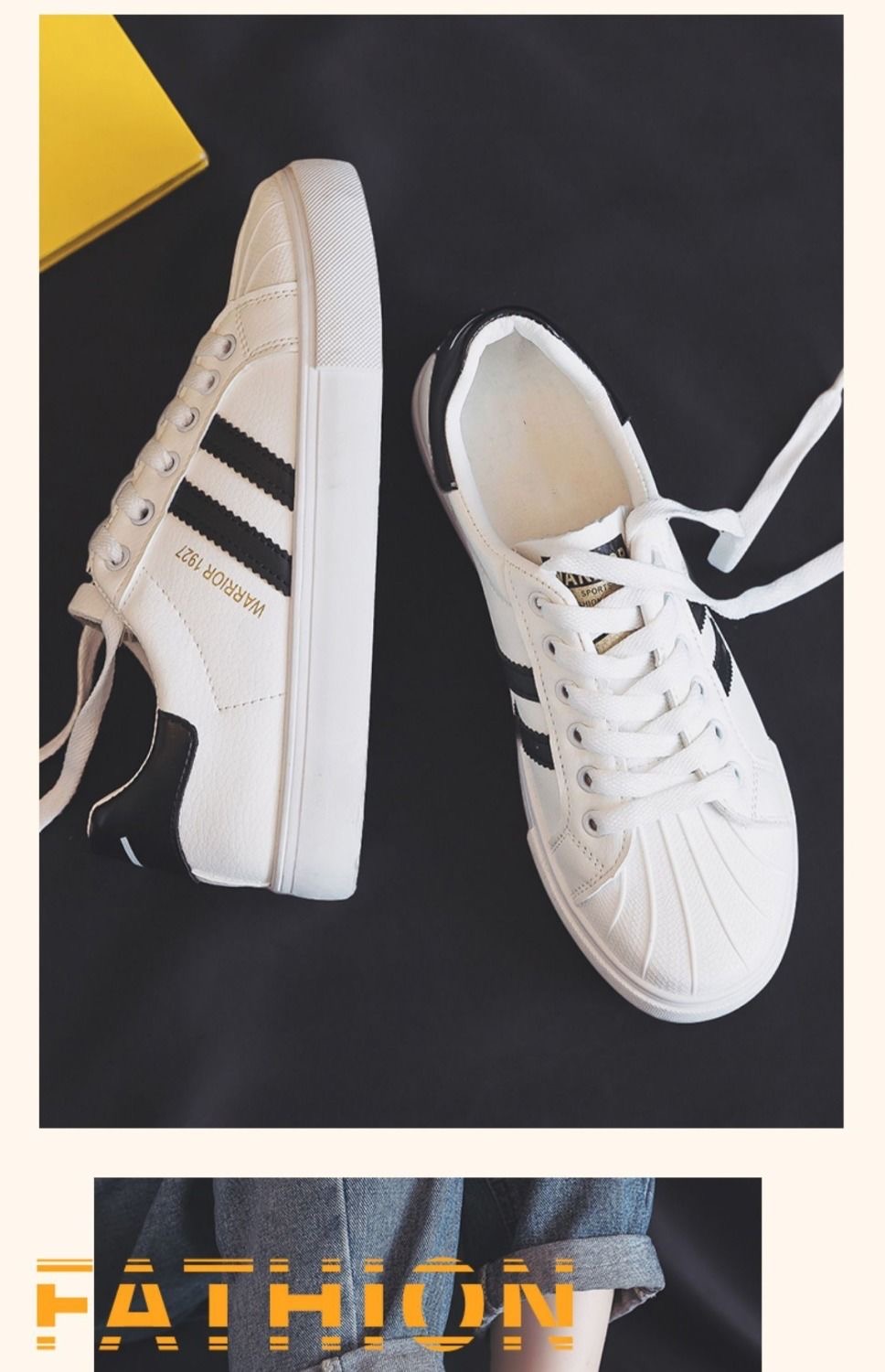 FEELING NEW women&apos;s shoes leather shell-toe flat breathable sneakers fashion sneakers