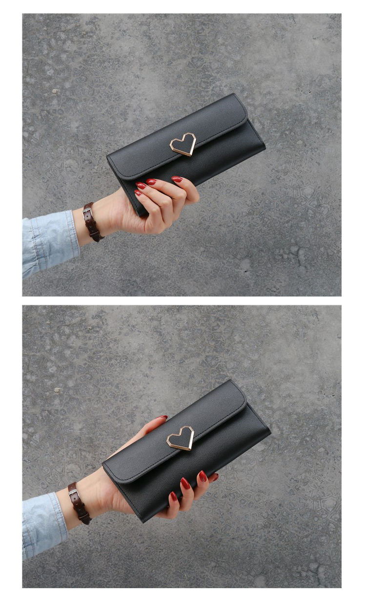 FEELING women&apos;s wallets fashion love buckle wallets long wallets large-capacity wallets