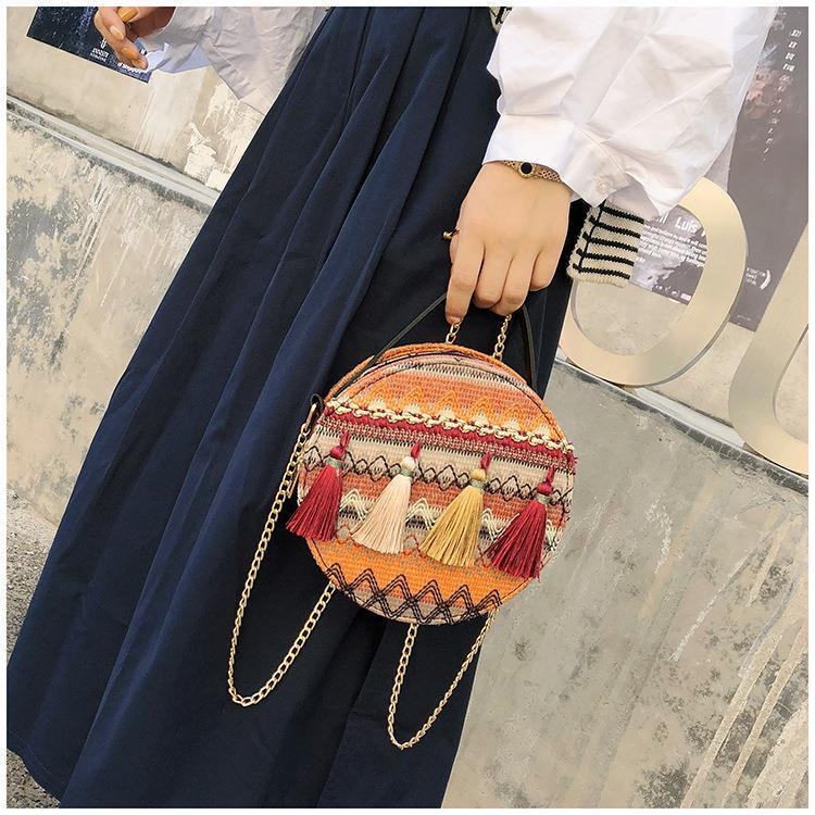 FEELING handbag women&apos;s shoulder bag fashion tassel ethnic style chain women&apos;s handbag