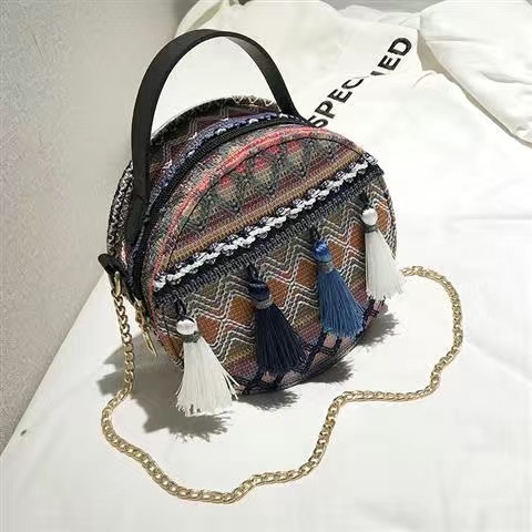 FEELING handbag women&apos;s shoulder bag fashion tassel ethnic style chain women&apos;s handbag