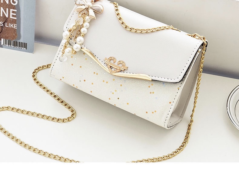 FEELING 【Gift: Pearl pendant】 New elegant exquisite and high-quality leather women's shoulder bag Crossbody Bag handbag Valentine's Day gift