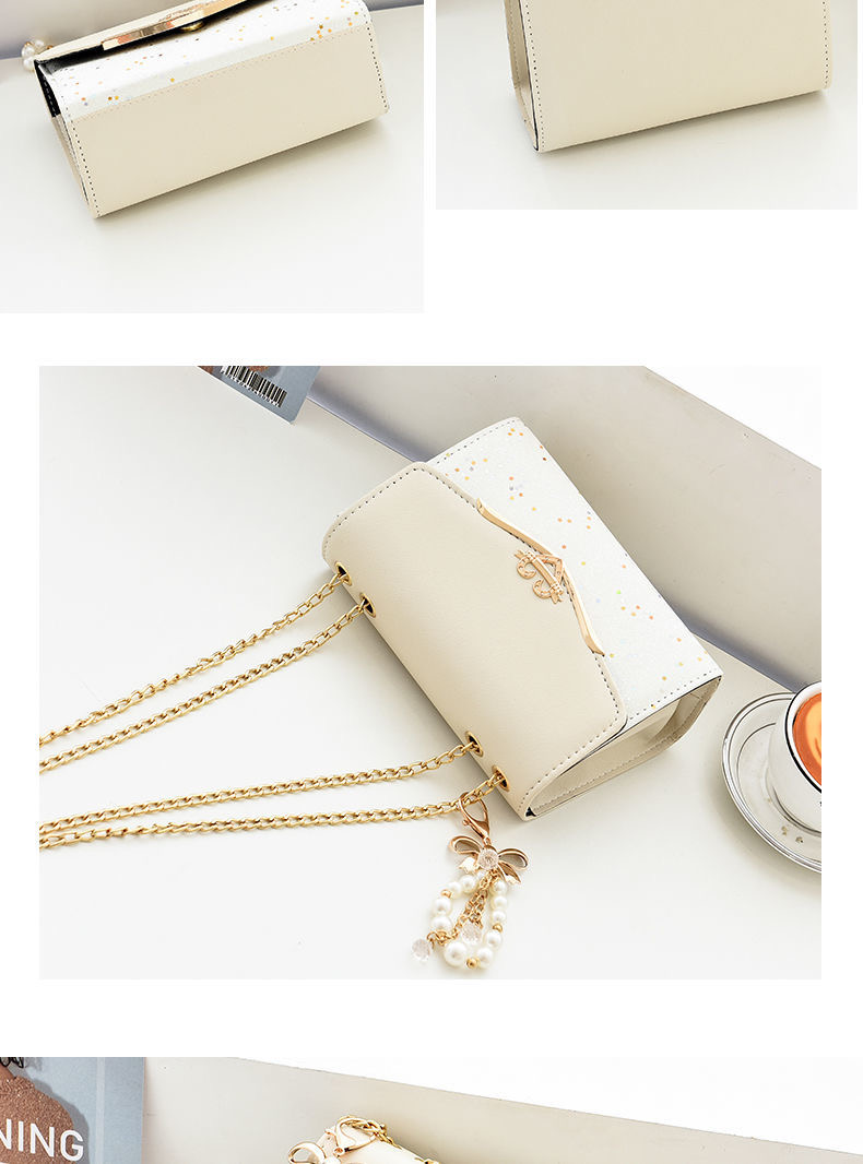 FEELING 【Gift: Pearl pendant】 New elegant exquisite and high-quality leather women's shoulder bag Crossbody Bag handbag Valentine's Day gift