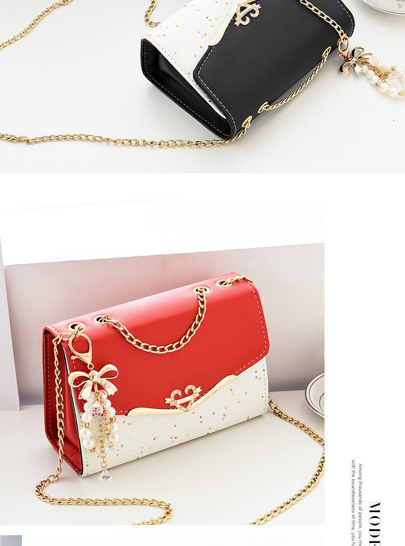 FEELING 【Gift: Pearl pendant】 New elegant exquisite and high-quality leather women's shoulder bag Crossbody Bag handbag Valentine's Day gift