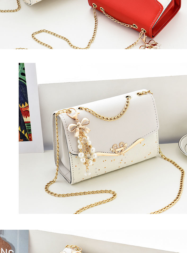 FEELING 【Gift: Pearl pendant】 New elegant exquisite and high-quality leather women's shoulder bag Crossbody Bag handbag Valentine's Day gift