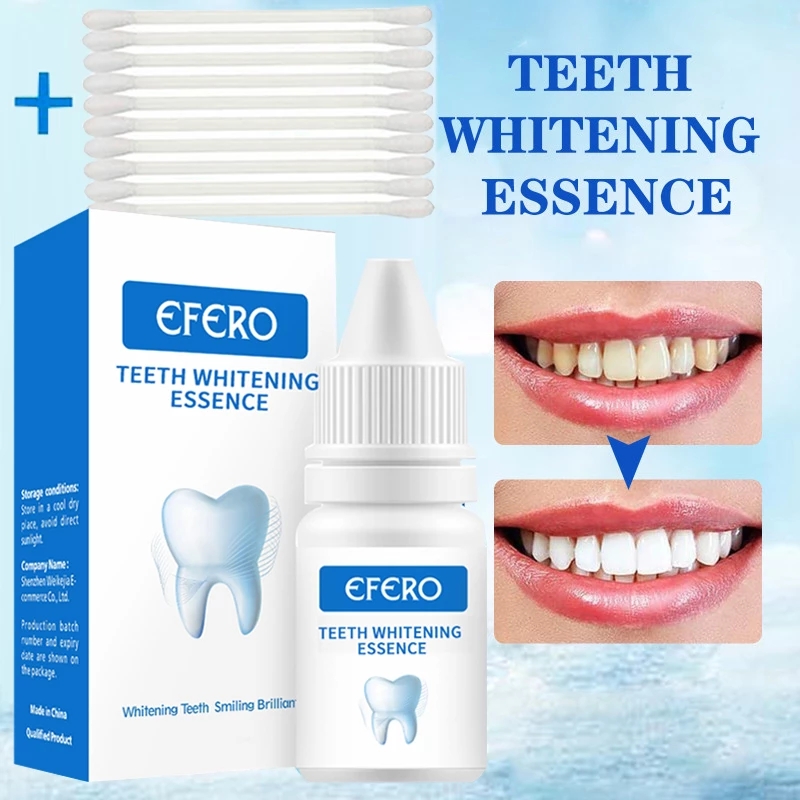EFERO Teeth Whitening Essence Liquid Oral Hygiene Whiten Teeth Remove Plaque Stains Fresh Breath
