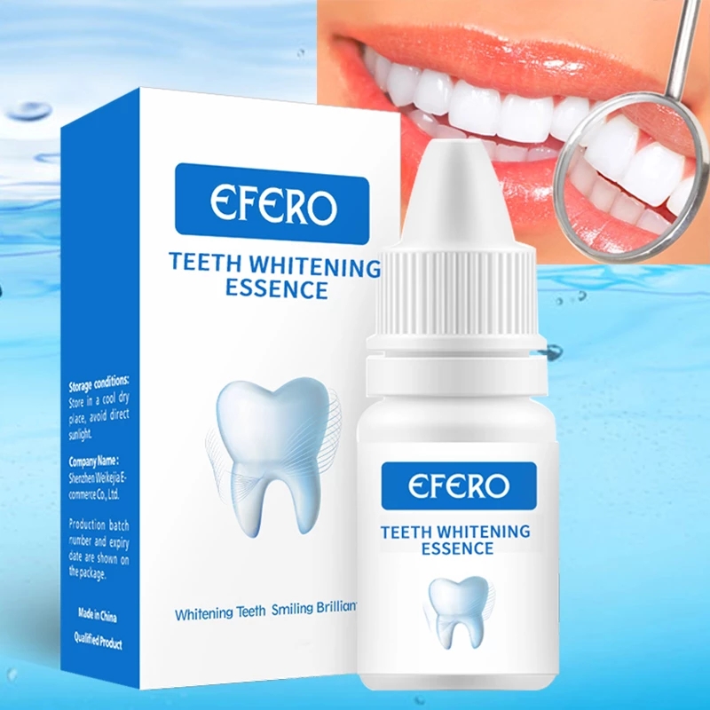 EFERO Teeth Whitening Essence Liquid Oral Hygiene Whiten Teeth Remove Plaque Stains Fresh Breath