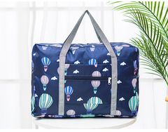 Nylon Foldable Duffel Bag Travelling Bags Weekend Traveller Bag Portable Travel Clothing Storage Bag Dark blue balloon 32 * 16 * 48cm