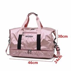 Travelling Bags Large Capacity Men Hand Luggage traveller bag Weekend Bags Women Multifunctional silver** dry wet separation dry wet separation pink