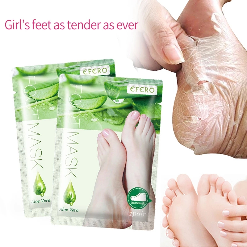 Aloe Vera Foot Peeling Mask Exfoliating Heels Calluses Remove Foot Patches Dead Skin Remover Pedicure Socks Foot Care Tool Foot Spa1Pair