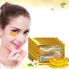 Collagen Eye Crystal Gold Eye Mask Remove Dark Circles Anti-wrinkle Anti-Aging Beauty Patches For Eye Skin Care Gold 1 pair= 1bag =2pcs