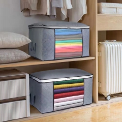 Foldable Storage Bag Portable Clothes Organizer Tidy Pouch Suitcase Non-woven Home Storage Box Quilt Storage Container Bag Box