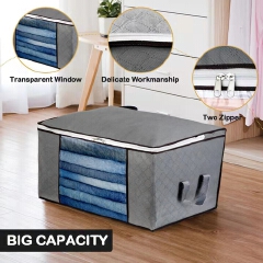 Foldable Storage Bag Portable Clothes Organizer Tidy Pouch Suitcase Non-woven Home Storage Box Quilt Storage Container Bag Box