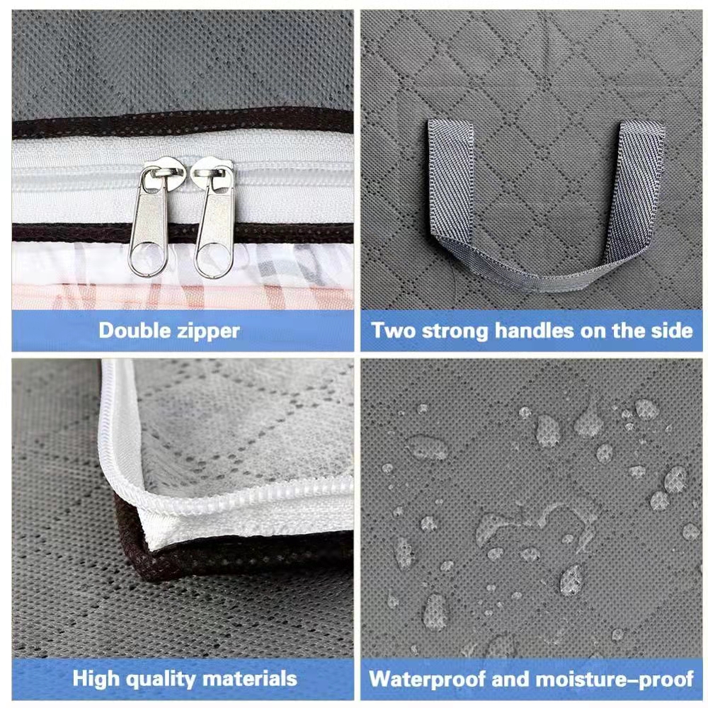 Foldable Storage Bag Portable Clothes Organizer Tidy Pouch Suitcase Non-woven Home Storage Box Quilt Storage Container Bag Box