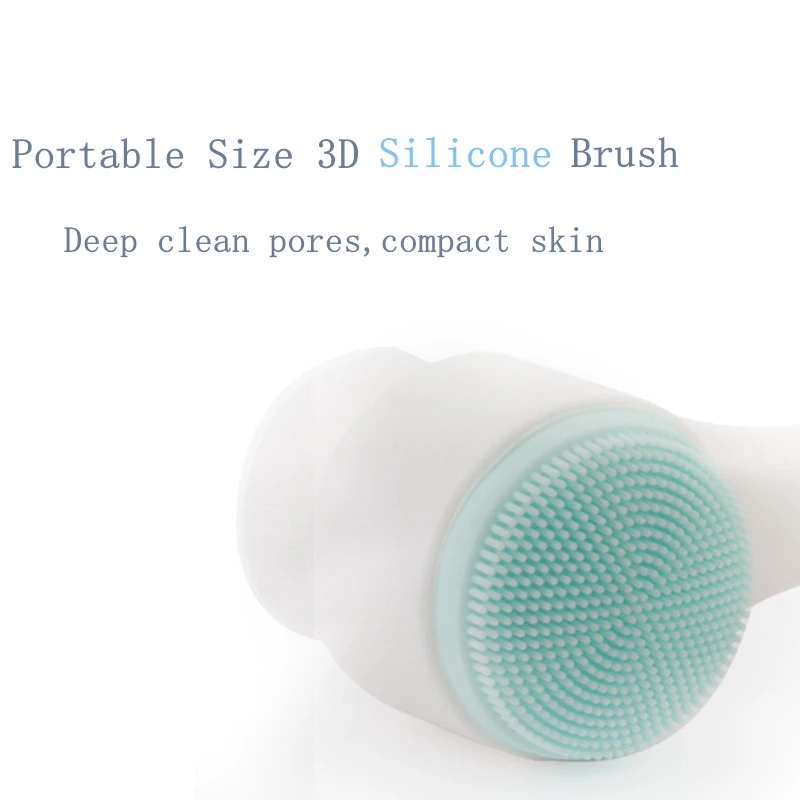 Double-Sided Silicone Face Cleansing Brush Facial Cleanser Blackhead Removal Product Pore Cleaner Exfoliator Face Scrub Brush