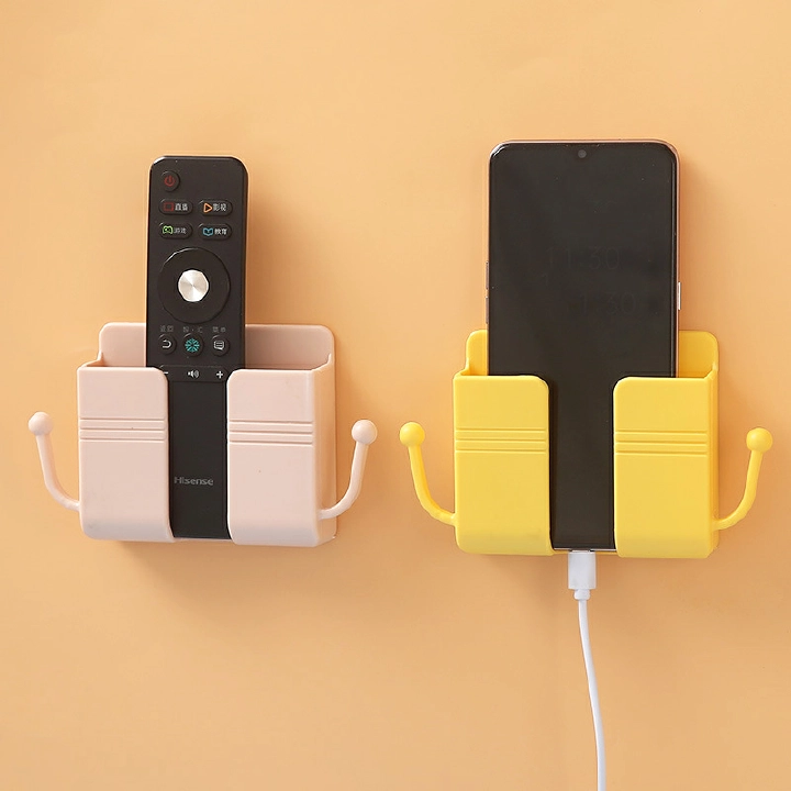 Mobile Phone Holder Wall Mounted Organizer Storage Box Wall Charger Hook Cable Charging Dock Multifunction Holder Stand