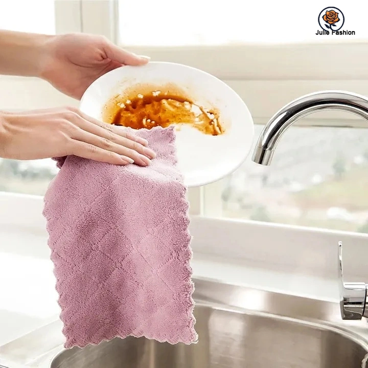 5pcs Super Absorbent Microfiber Kitchen Dish Cloth High-efficiency Tableware Household Cleaning Towel Kitchen Tools Gadgets