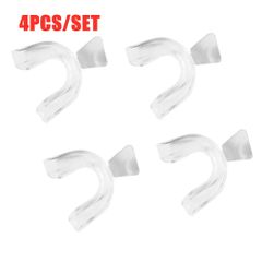 4pcs Silicone Night Mouth Guard for Teeth Clenching Grinding Dental Bite Sleep Aid Whitening Teeth Mouth Tray 4pcs