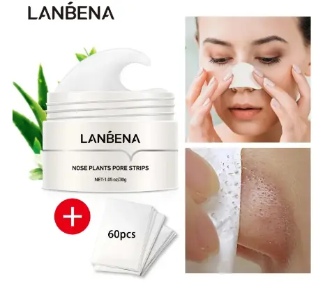 LANBENA Face Blackheads Remover Mask Peel Off Black Dots Mask Nose Pore Strips Stickers Acne Treatment Facial Mask Skin Care Set