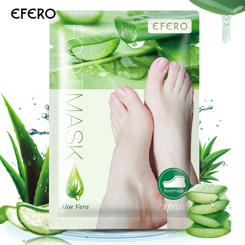 Aloe Vera Foot Peeling Mask Exfoliating Heels Calluses Remove Foot Patches Dead Skin Remover Pedicure Socks Foot Care Tool Foot Spa1Pair