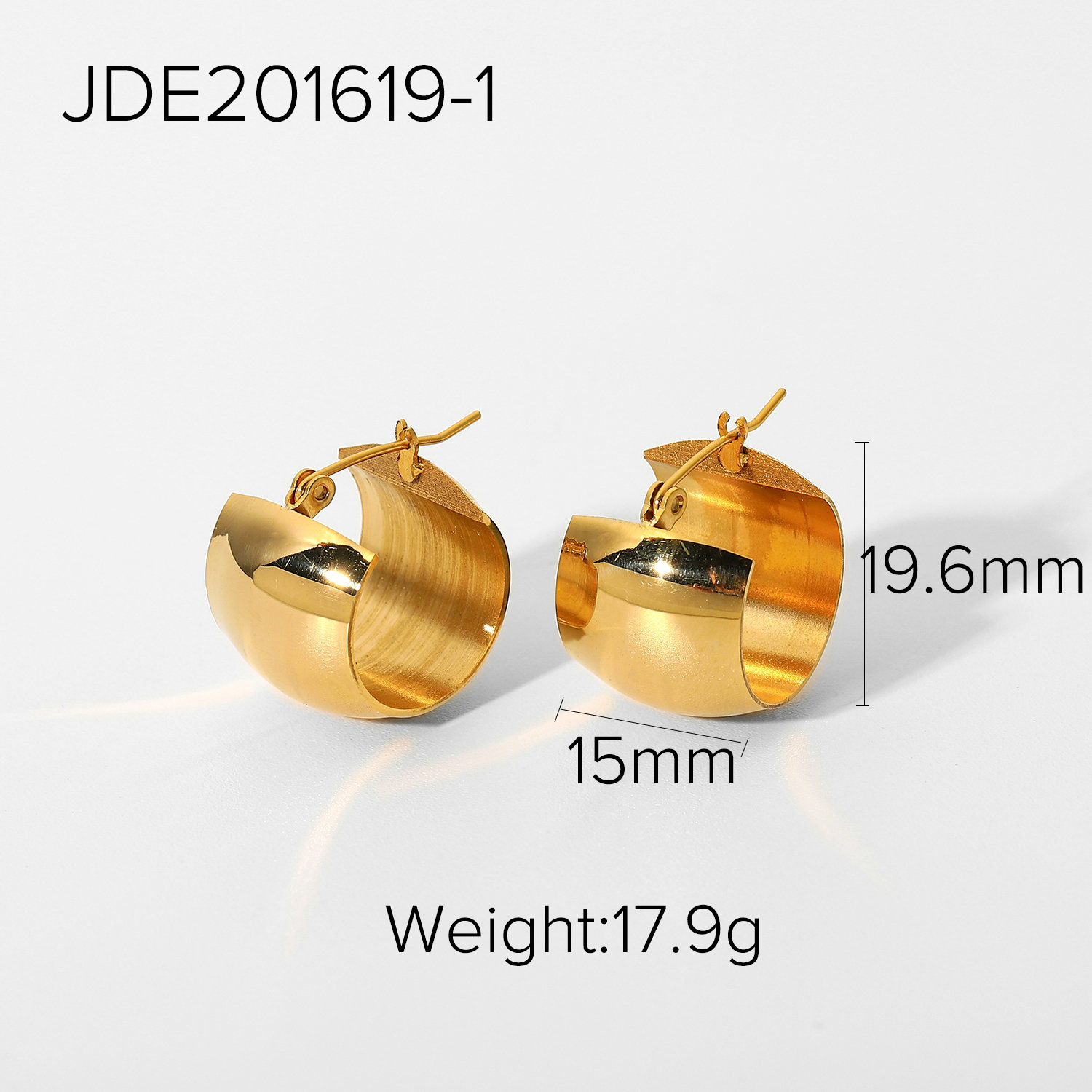 fashion simple U-shaped 18K gold stainless steel earrings INS style twist shape titanium steel earrings C-shaped earrings women earrings INS style twist shape titanium steel earrings C-shaped earrings