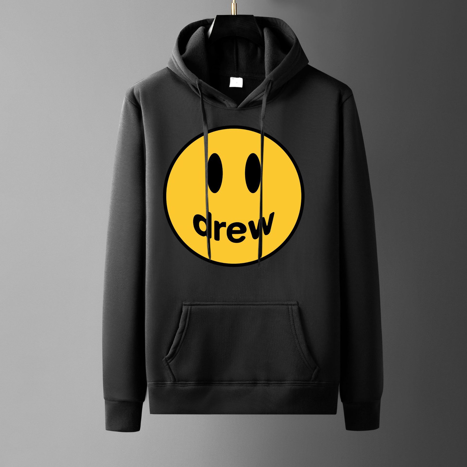 Hip hop Hooded Sweater men's sports long sleeve trendy drew house smiling face print loose  Hoodie