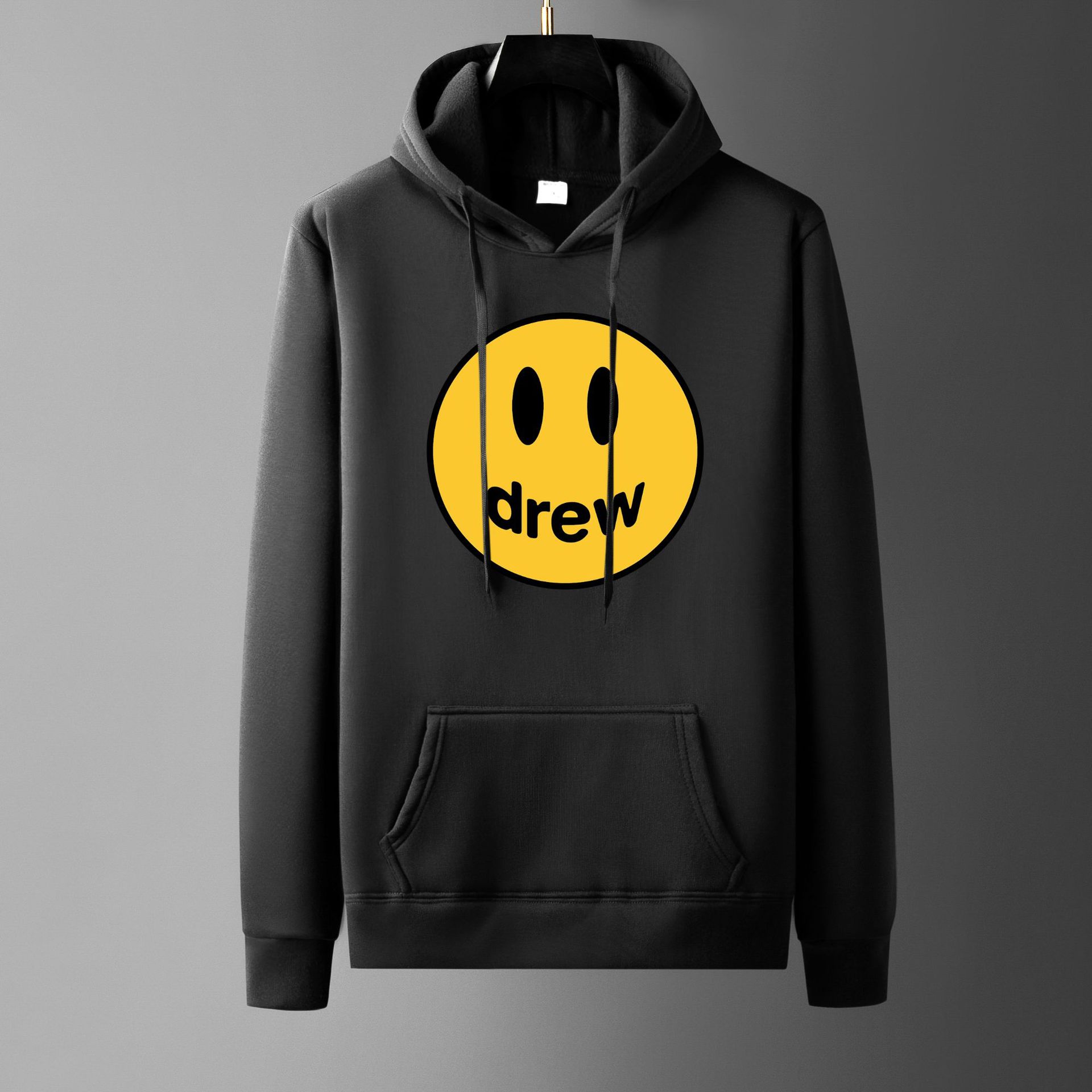 Hip hop Hooded Sweater men's sports long sleeve trendy drew house smiling face print loose  Hoodie