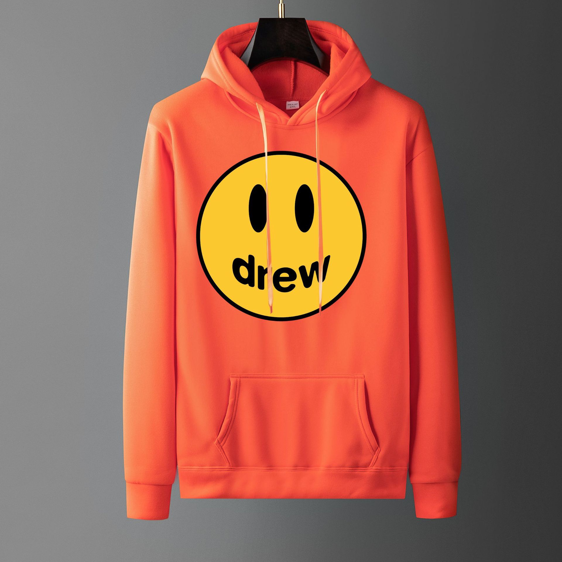 Hip hop Hooded Sweater men's sports long sleeve trendy drew house smiling face print loose  Hoodie