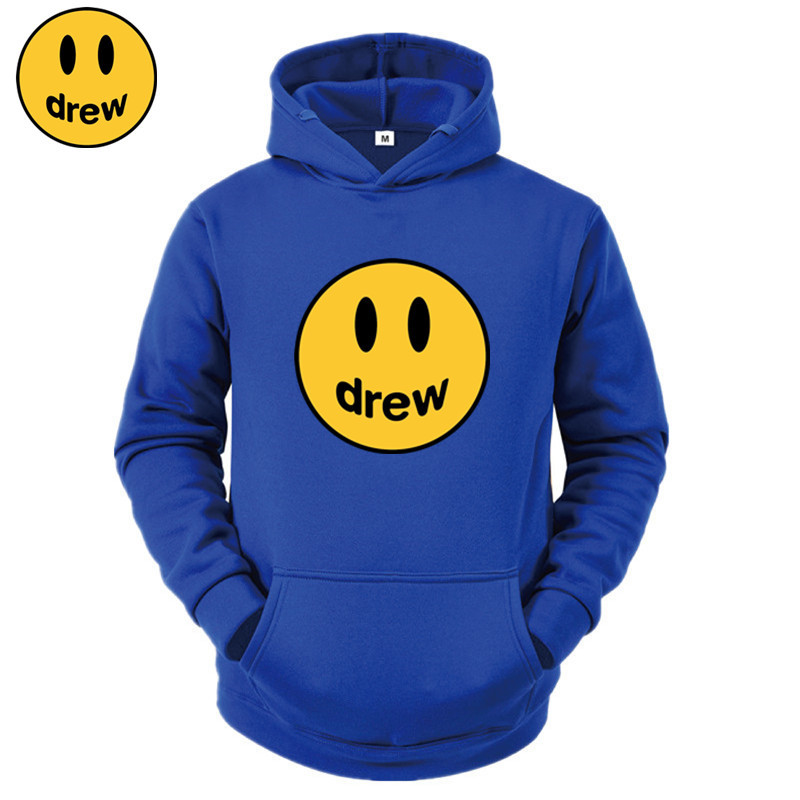 Hip hop Hooded Sweater men's sports long sleeve trendy drew house smiling face print loose  Hoodie