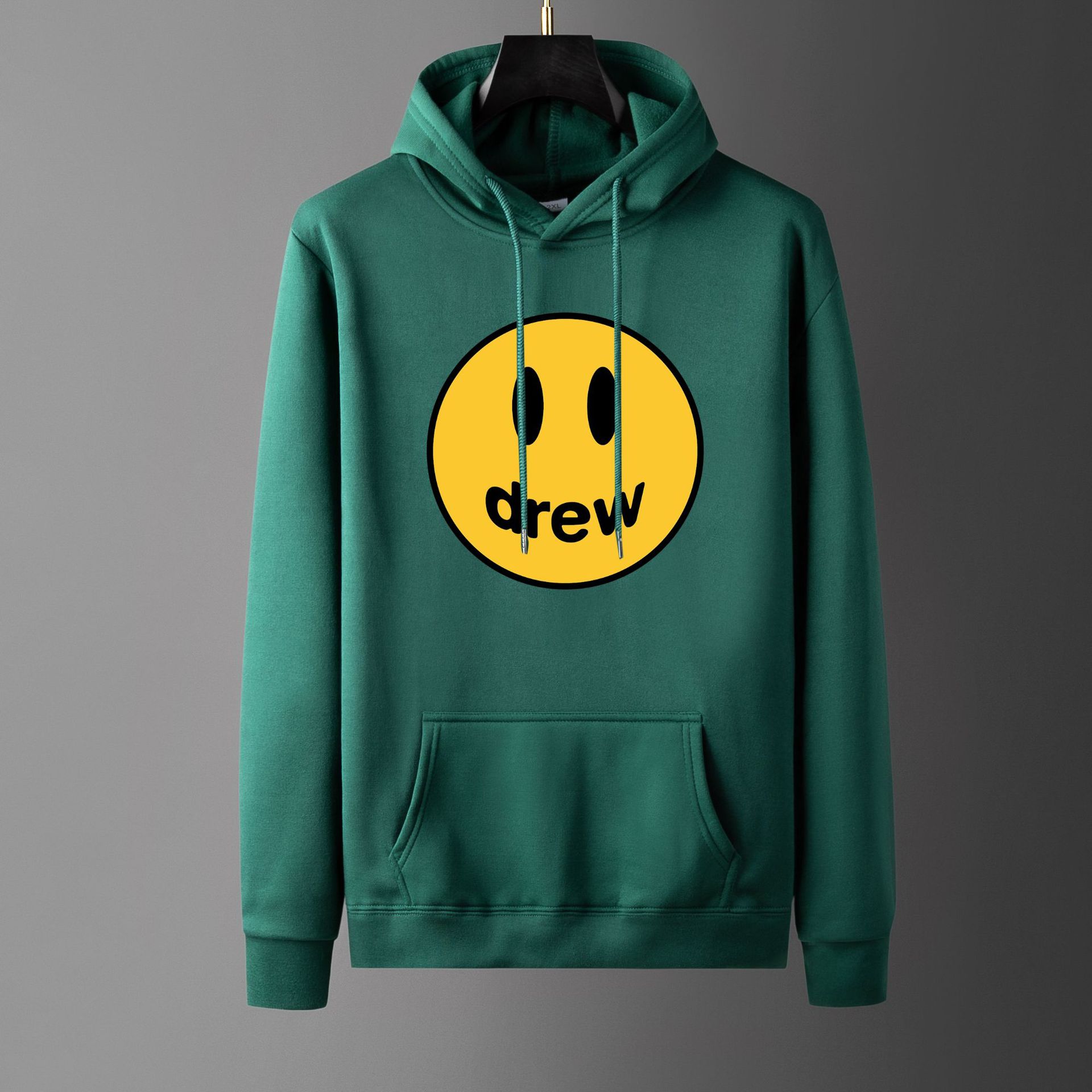 Hip hop Hooded Sweater men's sports long sleeve trendy drew house smiling face print loose  Hoodie