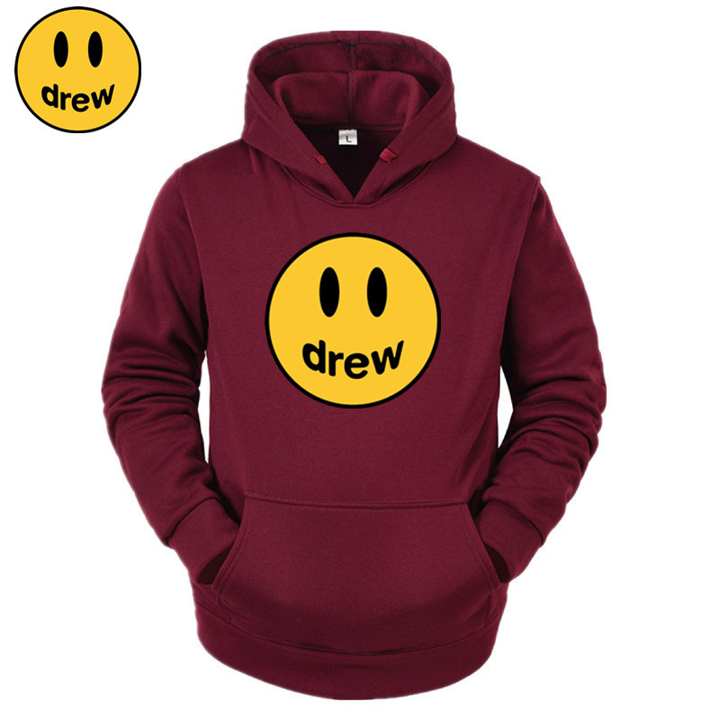 Hip hop Hooded Sweater men's sports long sleeve trendy drew house smiling face print loose  Hoodie